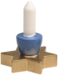 DW12b, Sterntülle mit Holzkerze, blau