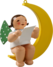650/80/12, Engel mit Notenblatt, im Mond