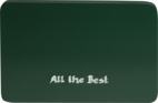 Sockel1/AB/g, Beschriftete Sockelplatte, grün, "All the Best" ("Alles Gute")