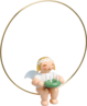 6308/155, Christbaumengel im Ring, mit Kranz