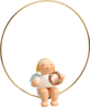6308/57, Christbaumengel im Ring, mit Schellenring