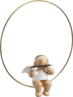 6308/18, Christbaumengel im Ring, mit Querflöte