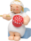 634/70/34, Margeritenengel, sitzend, mit Spandose