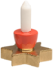 DW12r, Sterntülle mit Holzkerze, rot