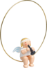 6308/41, Christbaumengel im Ring, mit Klarinette