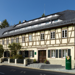 Historisches Fachwerkhaus der Manufaktur in Grünhainichen