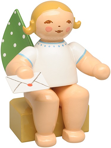 Kalenderfigur 2024, Engel mit Brief, Neu ab 2023
