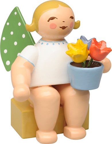 Kalenderfigur 2027, Engel mit Blumentopf neu ab Herbst 2026