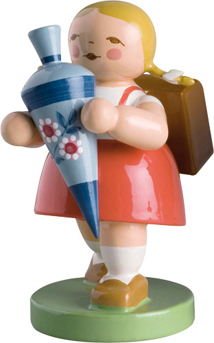 Schulmädchen mit Zöpfen