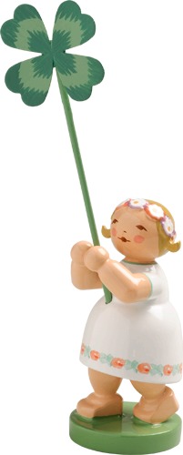 Mädchen mit Kleeblatt