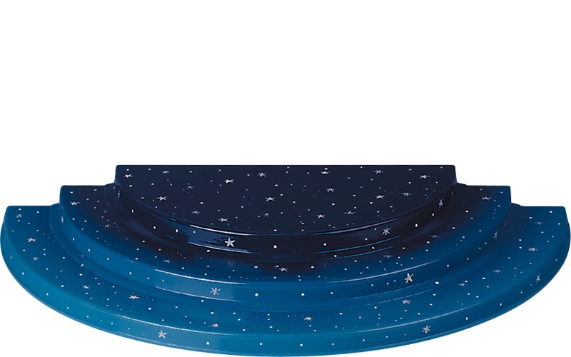 3-stufiger Engelberg, ohne Kerzentüllen 48,5 x 24 x 6 cm