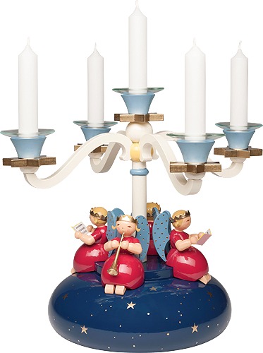 Tischleuchter, vierarmig, mit 4 Engeln, letztmalig 2026