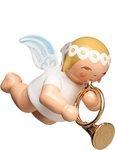 Schwebeengel, klein, mit Waldhorn