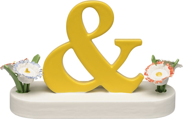 Sonderzeichen &, mit Blumen