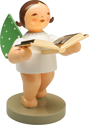 Vorleser, Engel mit Buch vergoldet