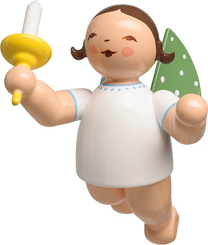 Engel mit Kerze, schwebend