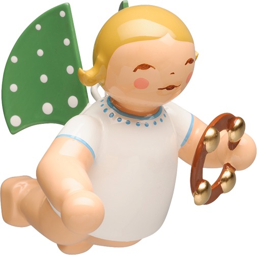 Engel mit Schellenring, schwebend