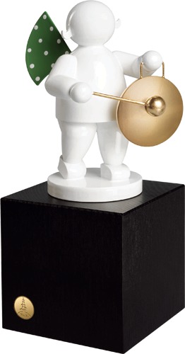 Engel mit Gong, auf mittlerem Sockel