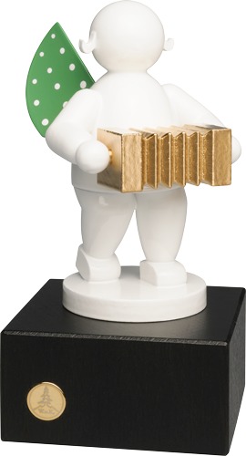 Engel mit Harmonika, auf kleinem Sockel