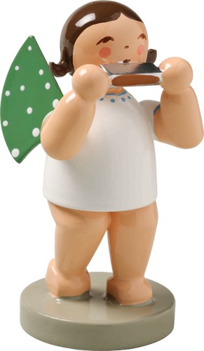 Engel mit Mundharmonika