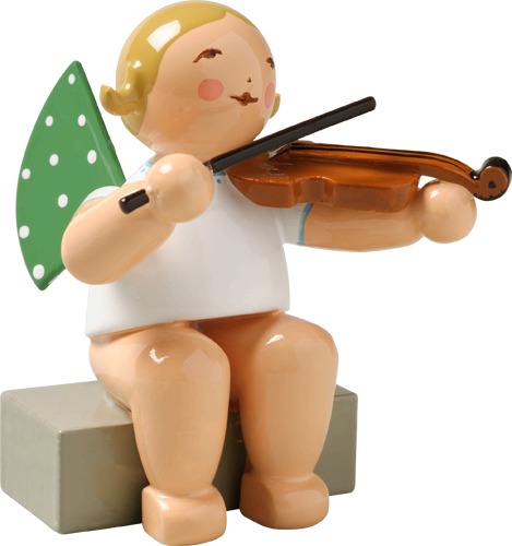 Engel mit Bratsche, sitzend