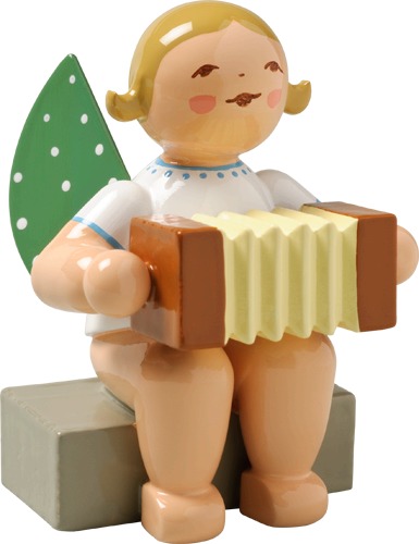 Engel mit Harmonika, sitzend, letztmalig 2026