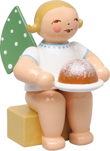 Engel, klein, mit Kuchen, letztmalig 2026