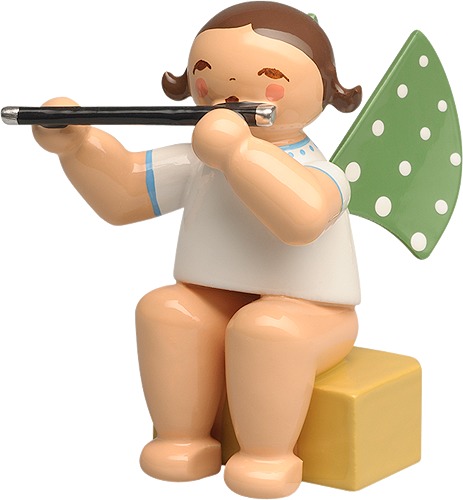 Engel, klein, mit Querflöte