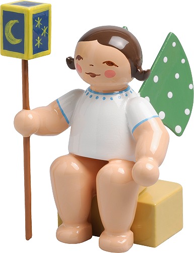 Engel, klein, mit Stablaterne