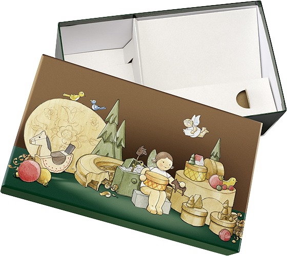 Geschenkbox "Engel im Spielzeugdorf" Einzelverkauf