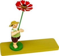 Junge mit Sonnenbraut, auf Sockelplatte