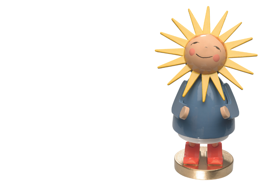 Figur Sonne mit Gesicht