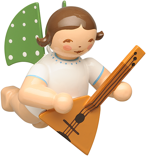 Engel mit Balalaika, schwebend
