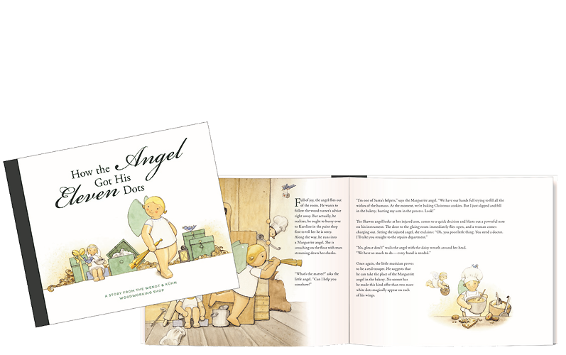 Buch, „How the Angel Got His Eleven Dots“, Hardcover, 32 Seiten, farbig illustriert, für Leser von 5 bis 99 (in englischer Sprache)