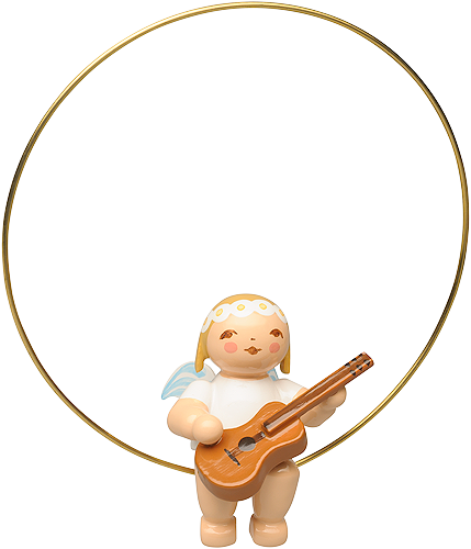 Christbaumengel im Ring, mit Gitarre