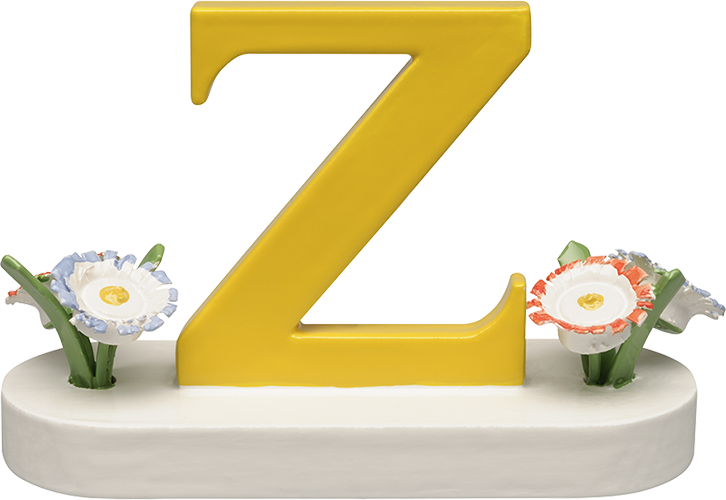 Buchstabe Z, mit Blumen
