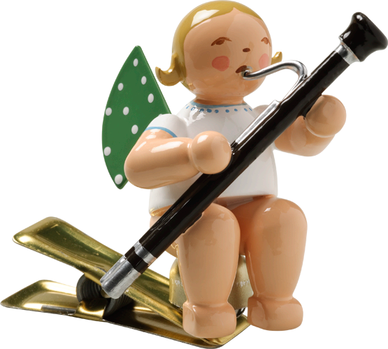 Engel mit Fagott, auf Klemme