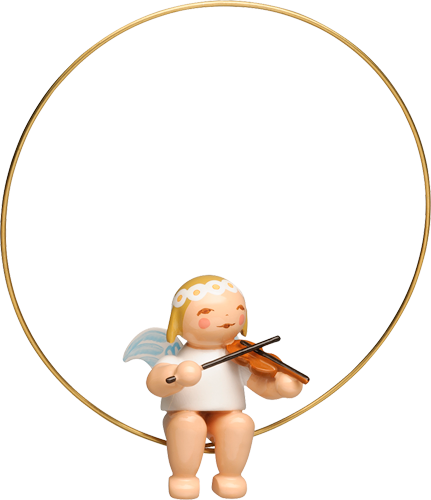 Christbaumengel im Ring, mit Geige