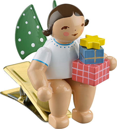 Engel mit Geschenken, auf Klemme